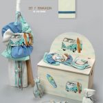 Σετ Βάπτισης Θέμα Vintage Φορτηγάκι και Σανίδες Surf 126