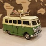 Vintage Μεταλλικό XL Πουλμανάκι Πράσινο με Εκρού 44-9187