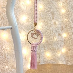 Κρεμαστό Γούρι για Νεογέννητα με Καρδιά και Μάτι Ροζ