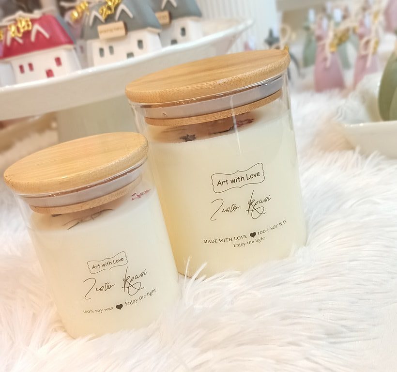 Κερί Σόγιας με Άρωμα Ζεστό Κρασί