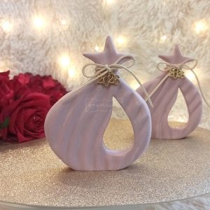 Επιτραπέζιο Γούρι Ρόδι Ροζ Κυματιστό