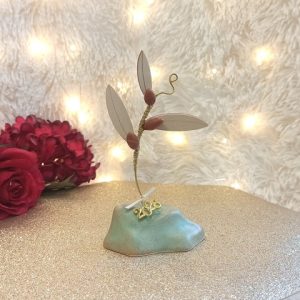 Κεραμική Ελιά σε Πράσινη Βάση