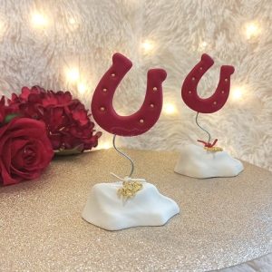 Γούρι Κεραμικό Πέταλο Κόκκινο σε Βάση