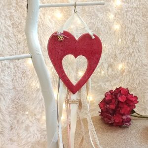 Γούρι Κρεμαστό Καρδιά Κόκκινη Μεγάλη