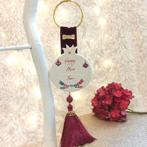 Κρεμαστό Γούρι Κεραμικό Happy New Year