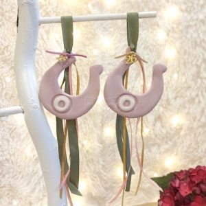 Γούρι Κρεμαστό Πέταλο Ροζ με Μάτι