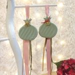 Γούρι Κρεμαστό Ρόδι Πράσινο Κυματιστό