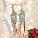 Γούρι Κρεμαστό Σπιτάκι Γκρι με Μάτι