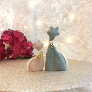 Γούρι Γατούλες Μπεζ Γκρι