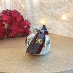 Χριστουγεννιάτικο Κεραμικό Ρόδι Ασημένιο