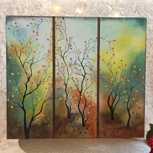 Ζωγραφισμένο Καδράκι Φθινοπωρινό Τοπίο