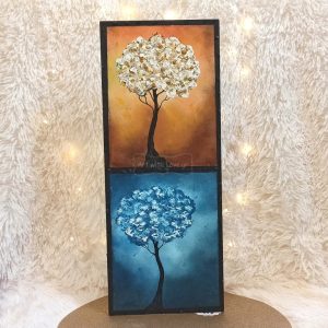 Ζωγραφισμένο Καδράκι με δύο Δέντρα