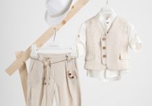 Βαπτιστικό κοστούμι Piccolino Lewis σε χρώμα Beige