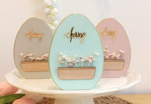 Πασχαλινό Αυγό Μέντα Μεγάλο με Γλαστράκι Spring
