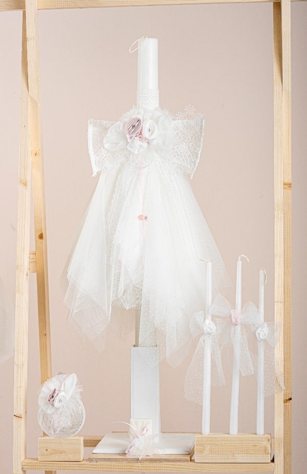 Ολοκληρωμένο Σετ βάπτισης Piccolino Matylda Ivory με βαλίτσα ροζ - Image 2